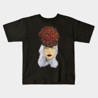 Portrait of a Parisian Girl Kids T-Shirt